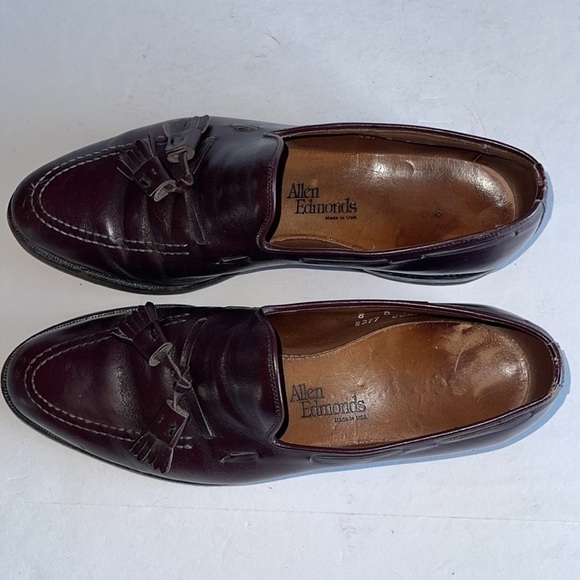 Allen Edmonds Grayson Shell Tassel Loafers In Burgundy Cordovan main image 8